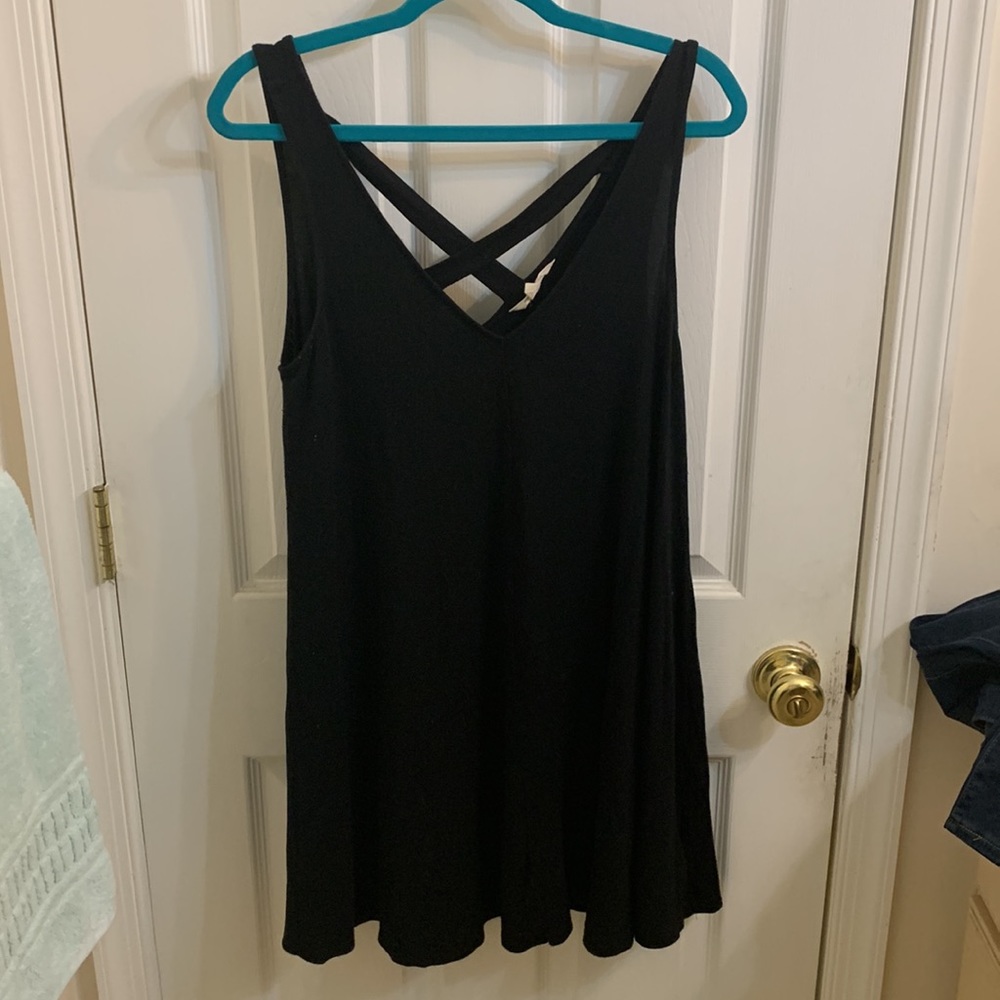 Black criss cross back American eagle tshirt dress size M